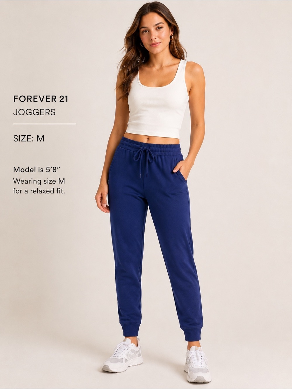 FOREVER 21 Women Athleisure sport comfy blue joggers/size M
